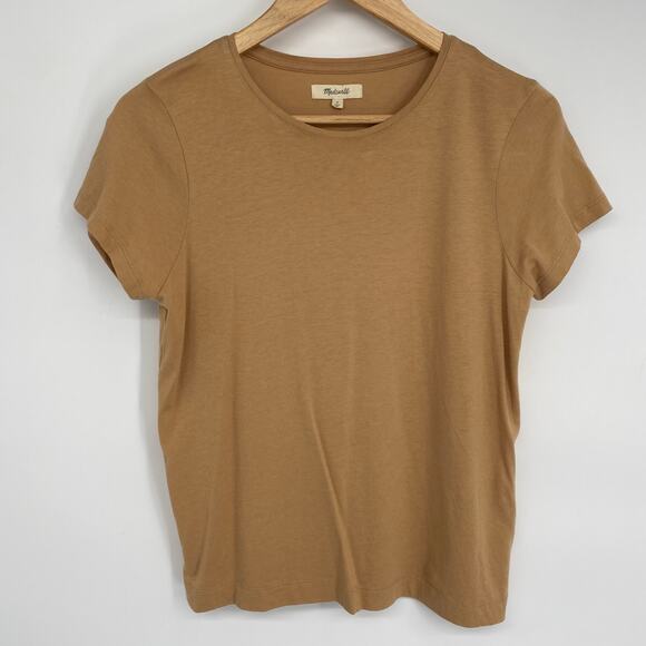 Madewell Top Women’s Small Brown Cotton Lyocell Minimalist Neutral NormCore - Picture 1 of 7